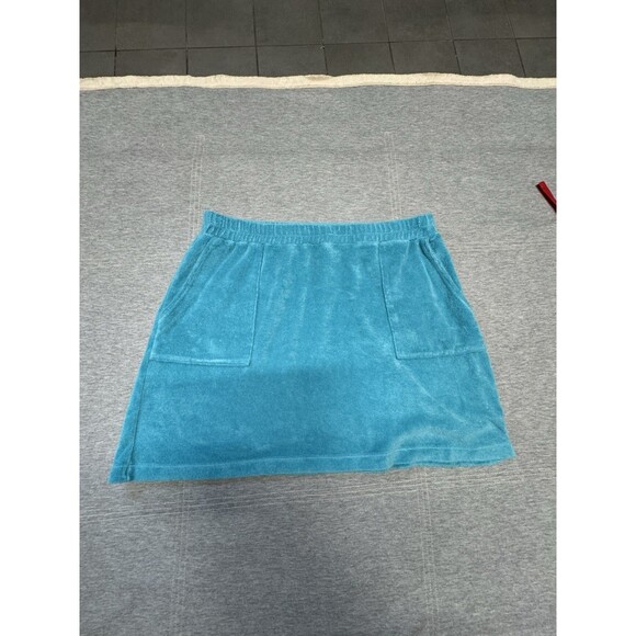 Monrow Skirt Womans XL Blue French Short Pockets Elastic Waist Ranning‎ Walking - Picture 4 of 9